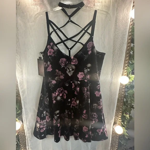 NWT Killstar Floral Magica Skater dress XL - Picture 3 of 8